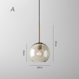 Lampă suspendată din sticlă Lumină decorativă din sticlă de culoare cognac minimalistă