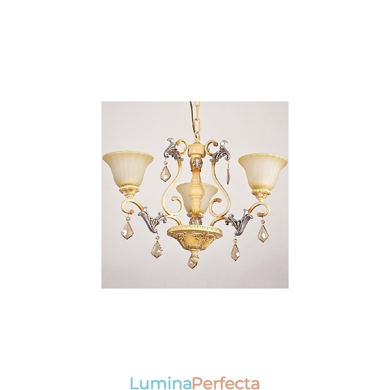 Candelabru tradițional clasic cu pictură din cristal