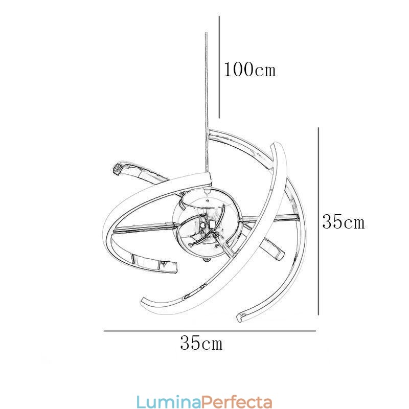 Plafoniera decorativă rotativă Globe