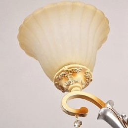 Candelabru tradițional clasic cu pictură din cristal