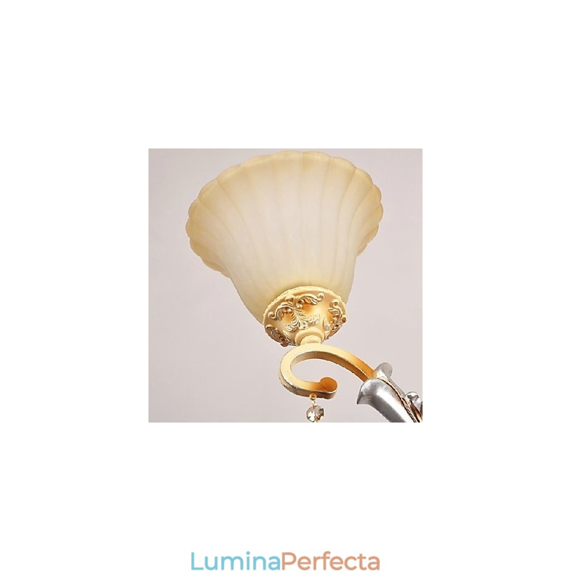 Candelabru tradițional clasic cu pictură din cristal