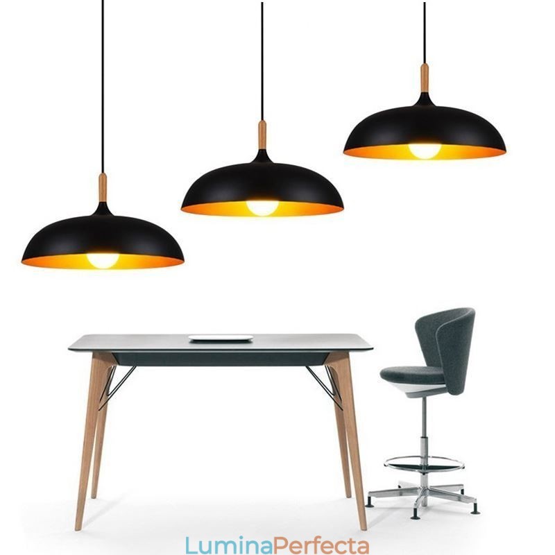Lampă suspendată modernă Corp de iluminat decorativ minimalist negru alb