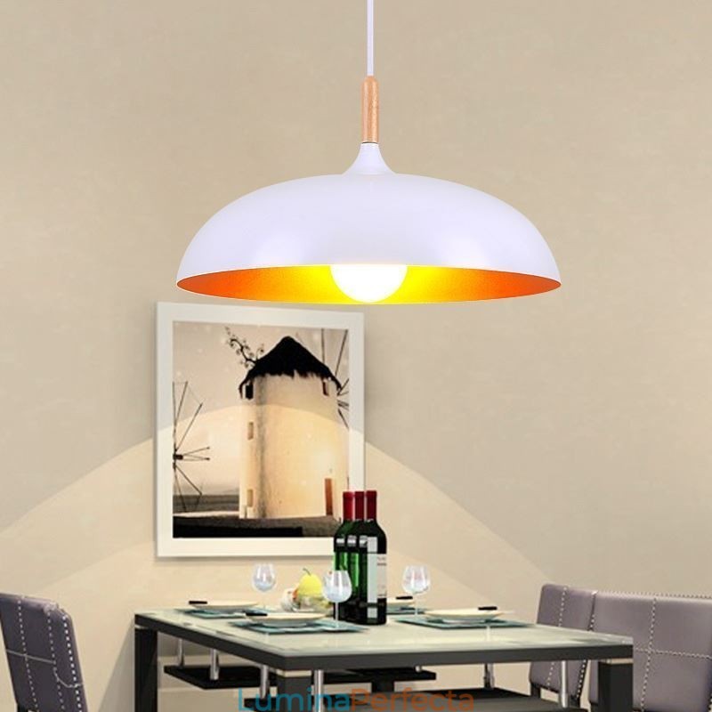 Lampă suspendată modernă Corp de iluminat decorativ minimalist negru alb