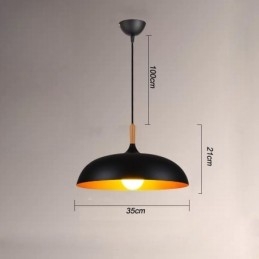Lampă suspendată modernă Corp de iluminat decorativ minimalist negru alb
