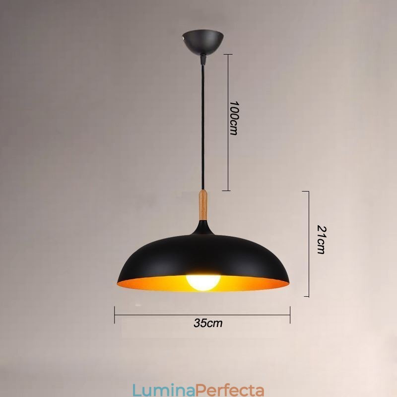 Lampă suspendată modernă Corp de iluminat decorativ minimalist negru alb