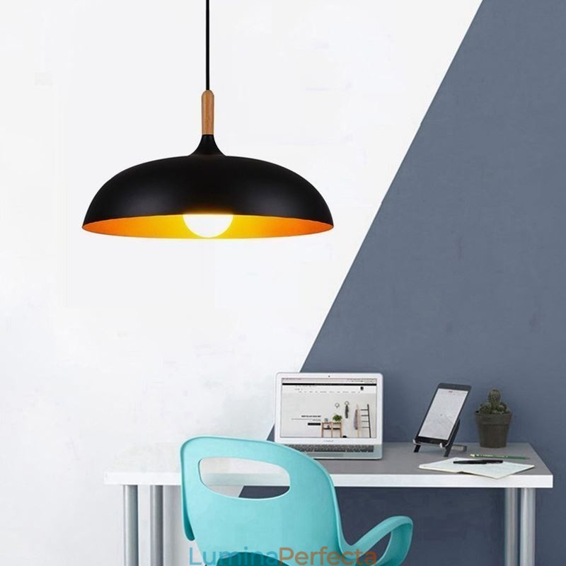Lampă suspendată modernă Corp de iluminat decorativ minimalist negru alb