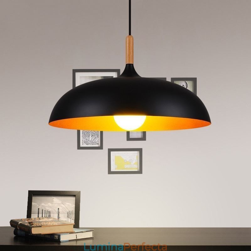 Lampă suspendată modernă Corp de iluminat decorativ minimalist negru alb