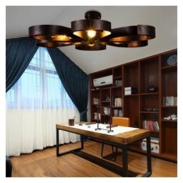 Plafoniera vintage modernă, în formă de floare de fier