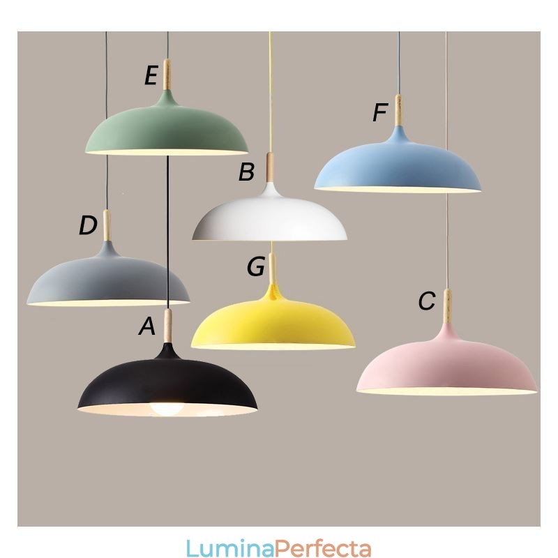 Lampă suspendată modernă Lampă suspendată colorată Macaron