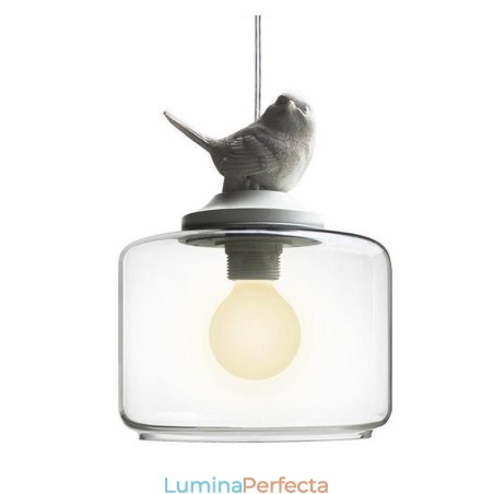 Lampă suspendată din sticlă în stil retro Iluminat decorativ cu pasăre Lampă suspendată din sticlă în stil retro Iluminat decorativ cu pasăre