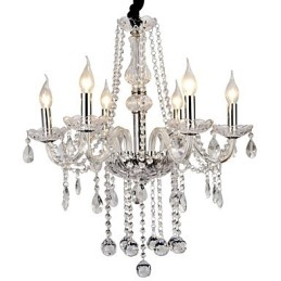 Candelabru din metal galvanizat din cristal modern contemporan