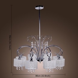 Candelabru contemporan modern din metal cromat din cristal