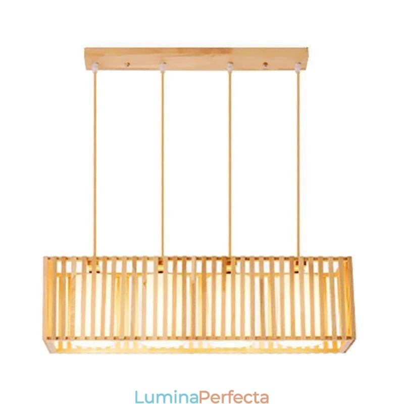 Lampă suspendată minimalistă din lemn