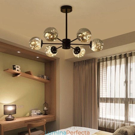 Lampă de suspendare Magic Bean Lampă de suspendare Gypsophila cu bilă de sticlă în stil nordic