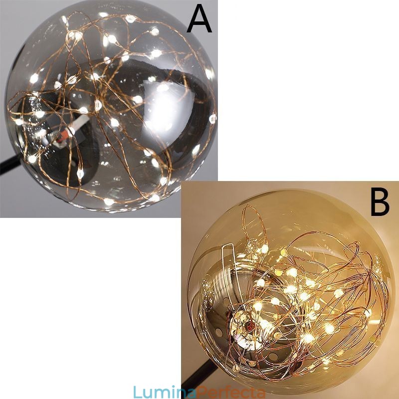 Lampă de suspendare Magic Bean Lampă de suspendare Gypsophila cu bilă de sticlă în stil nordic