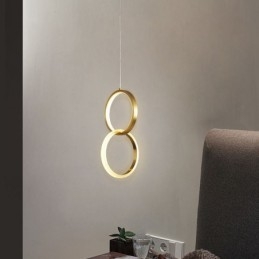 Lampă suspendată Inele din alamă Corp de iluminat decorativ