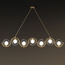 Lampă suspendată modernă cu glob de sticlă Corp de iluminat minimalist