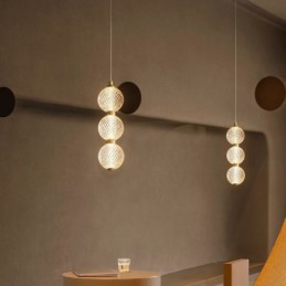 Lampă suspendată Iluminat decorativ cu margele acrilice