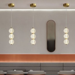 Lampă suspendată Iluminat decorativ cu margele acrilice