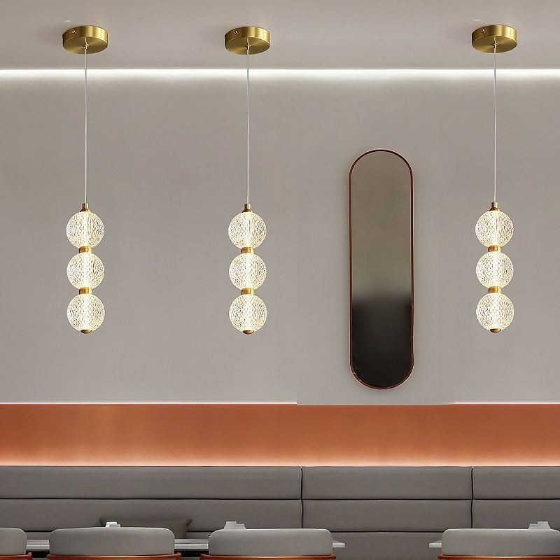 Lampă suspendată Iluminat decorativ cu margele acrilice