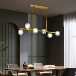 Candelabru Glob de sticlă Tip orizontal Lampă suspendată