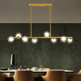 Candelabru Glob de sticlă Tip orizontal Lampă suspendată