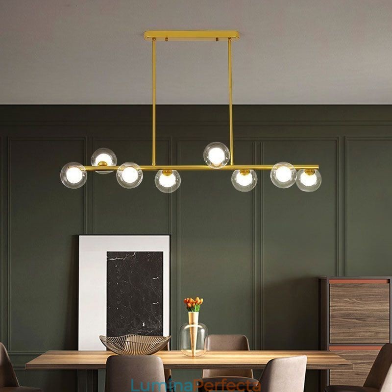 Candelabru Glob de sticlă Tip orizontal Lampă suspendată