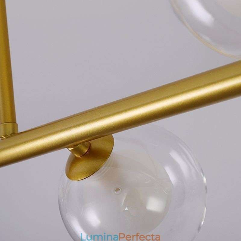 Candelabru Glob de sticlă Tip orizontal Lampă suspendată