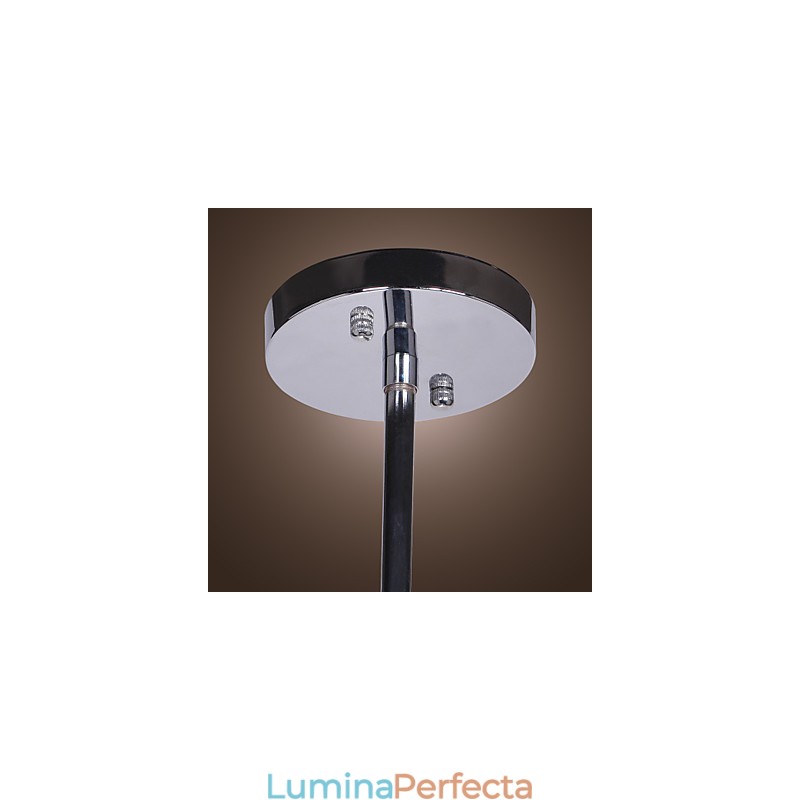 Candelabru contemporan modern din metal cromat din cristal
