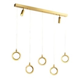 Lampă suspendată Corp de iluminat inel acrilic cu reflector