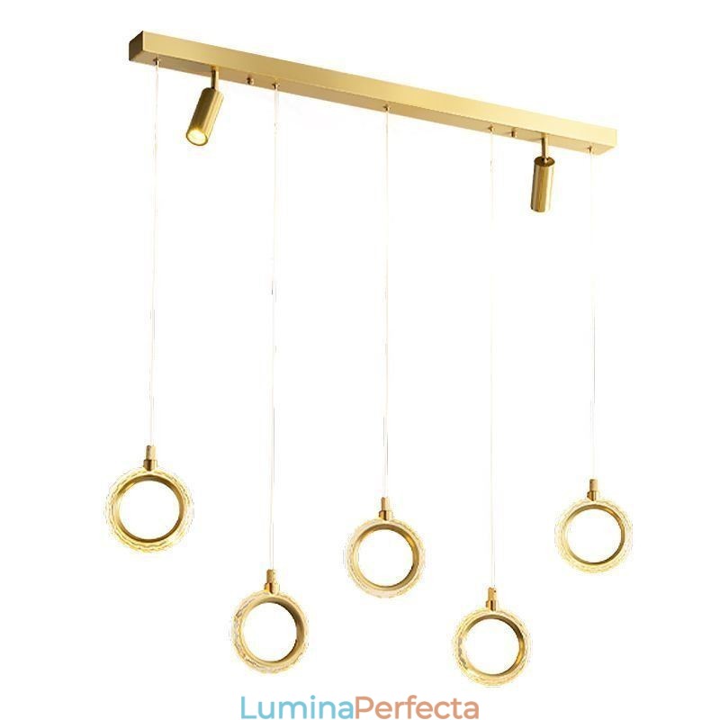 Lampă suspendată Corp de iluminat inel acrilic cu reflector
