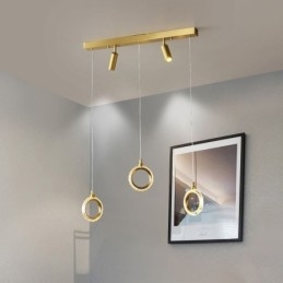 Lampă suspendată Corp de iluminat inel acrilic cu reflector