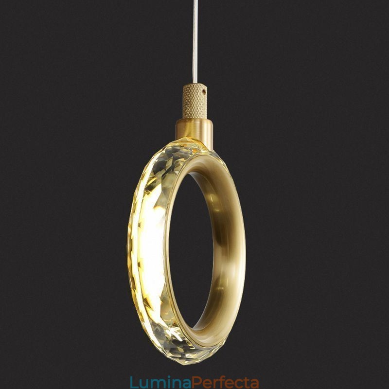 Lampă suspendată Corp de iluminat inel acrilic cu reflector