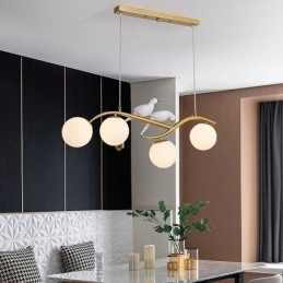 Lumină suspendată modernă, minimalistă, cu 4 lămpi