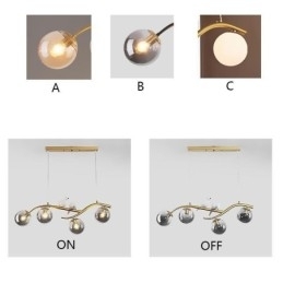 Lumină suspendată modernă, minimalistă, cu 4 lămpi