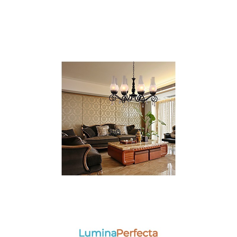 Candelabru tradițional cu pictură în stil lumânare
