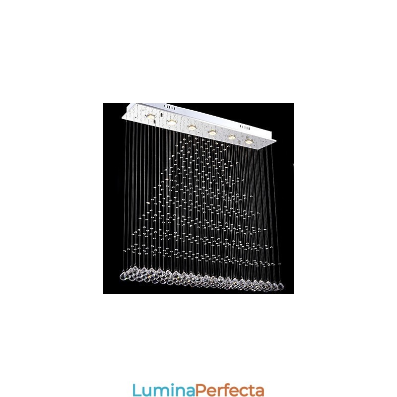 Dreptunghi Crystal Pendant Lamp Candelabru de tavan Iluminat Lămpi Corpuri