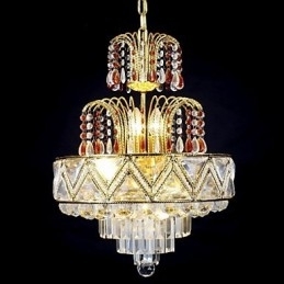 Candelabru din metal cu pictură clasică tradițională din cristal