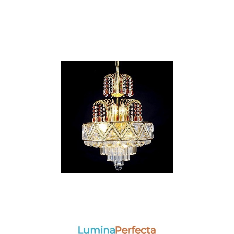 Candelabru din metal cu pictură clasică tradițională din cristal