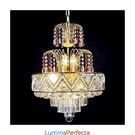 Candelabru din metal cu pictură clasică tradițională din cristal Candelabru din metal cu pictură clasică tradițională din cristal