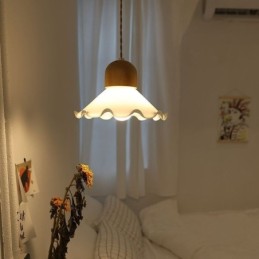 Lampă suspendată modernă din sticlă din dantelă Lampă suspendată cu un singur cap