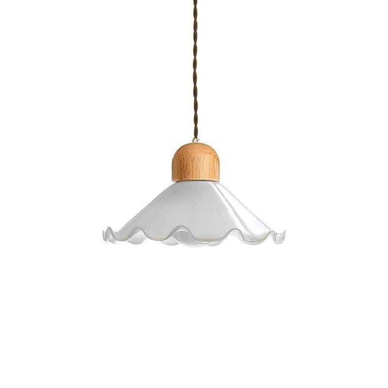 Lampă suspendată modernă din sticlă din dantelă Lampă suspendată cu un singur cap