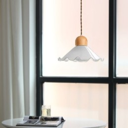 Lampă suspendată modernă din sticlă din dantelă Lampă suspendată cu un singur cap