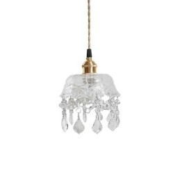 Lampă elegantă din sticlă suspendată cu un singur cap