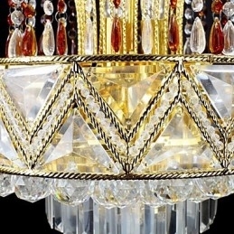 Candelabru din metal cu pictură clasică tradițională din cristal