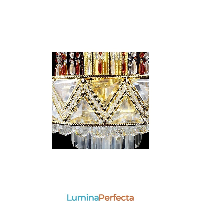 Candelabru din metal cu pictură clasică tradițională din cristal