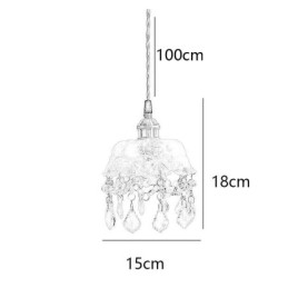Lampă elegantă din sticlă suspendată cu un singur cap