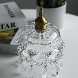 Lampă elegantă din sticlă suspendată cu un singur cap