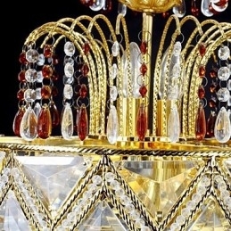 Candelabru din metal cu pictură clasică tradițională din cristal