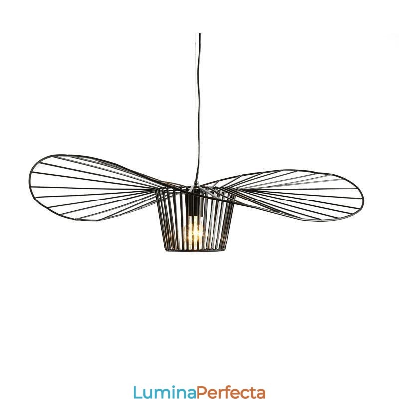 Lampă suspendată din fier Lampă cu pălărie de paie 1 lumină